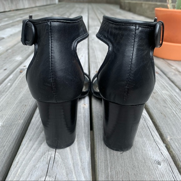 Tahari Black Open Toe Slingback with Chunky Heel - Picture 7 of 7